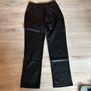 Classic Black Women's leather Jeans